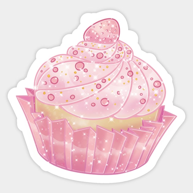 Strawberry cupcake Sticker by SherCore